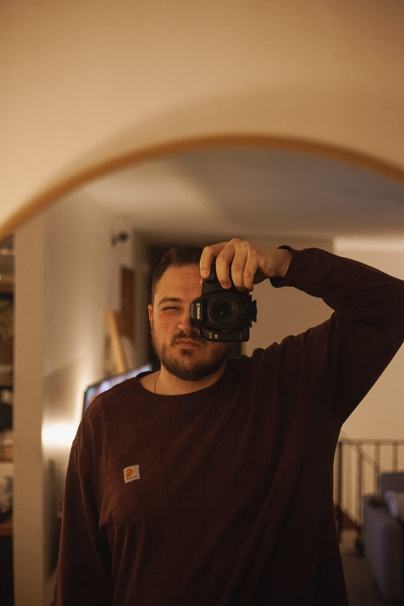 Samuel Tupy with his camera